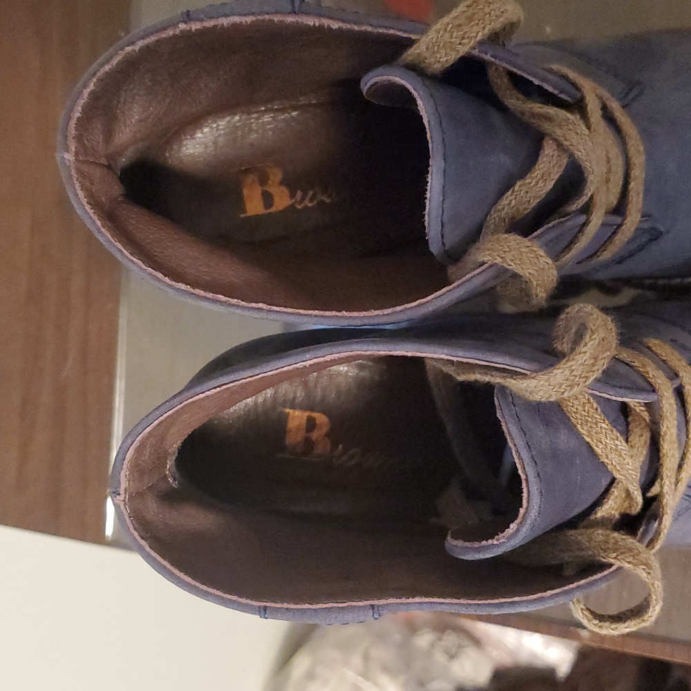 Ladies Blue Leather Boots - Picture 6 of 6
